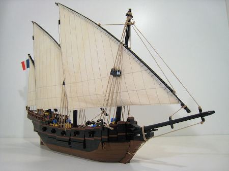 French Navy Xebec, a ship MOC by Bonaparte