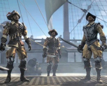 A screenshot from the upcoming POTC Armada of the Damned game, with Spanish characters