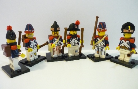 Revolutionary Soldiers, custom-made LEGO minifigs by michaelozzie