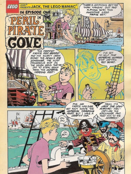 Peril In Pirate Cove - a LEGO advertising comic published in 1993 Disney Adventures magazines
