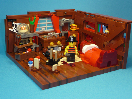 cabin captain ship pirate model window sandy cutlass snot floor desk furniture