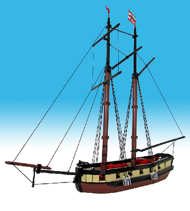 ship pickle trafalgar topsail schooner nelson horatio hms masts windlass guns stern bow sprit brickbuilt hull details decks