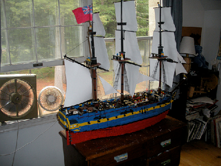 ships schepen hms surprise uss constitution frigates cannons interior pirates sailing sails minifigure scale bricks brickbuilt