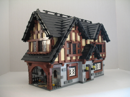 fort town buildings medieval houses wood stone pirates cannons pub tavern techniques moc expert brilliant