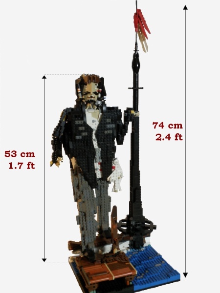 A giant Jack Sparrow figure built by Toltomeja