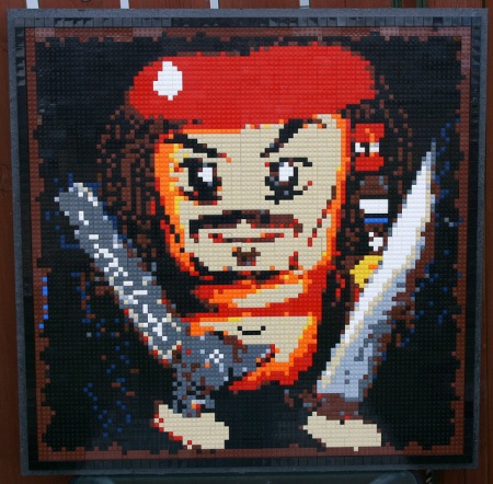 Jack Sparrow mosaic, a LEGO creation by BrickWares