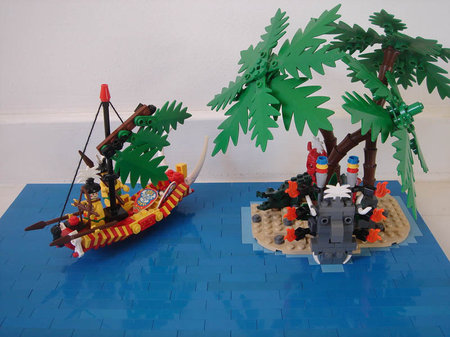 LEGO Pirate Islanders Palmsail Canoe MOC Sebeus Iniwum