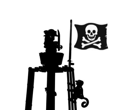 Black and White Pirate Photo