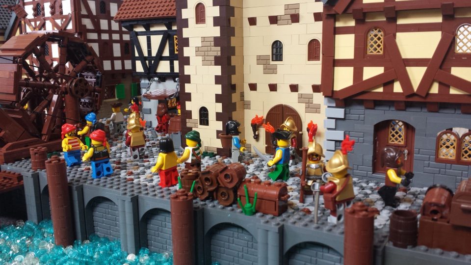 Another close-up of the bustling harbour