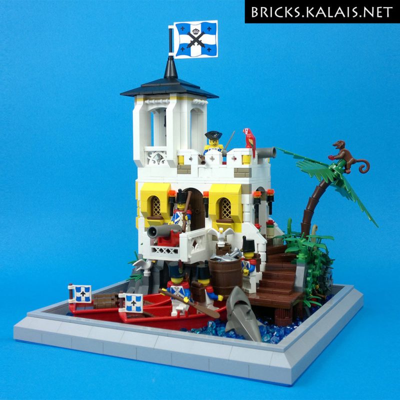 Featured Image for “Bluecoats Small Fort and Hidden Pirate” by Kalais Bricks