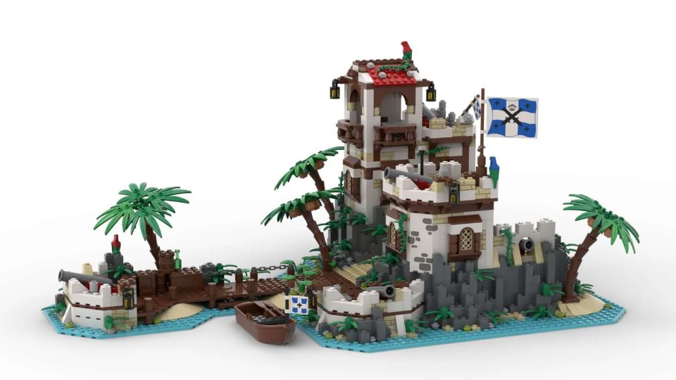 Render of "Imperial Island Fort" by BrickHammer - Side