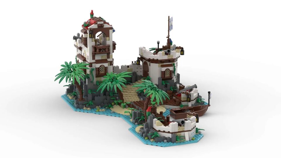 Render of "Imperial Island Fort" by BrickHammer - Back