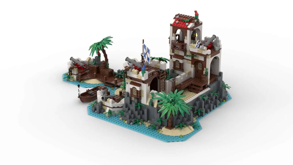 Render of "Imperial Island Fort" by BrickHammer - Side