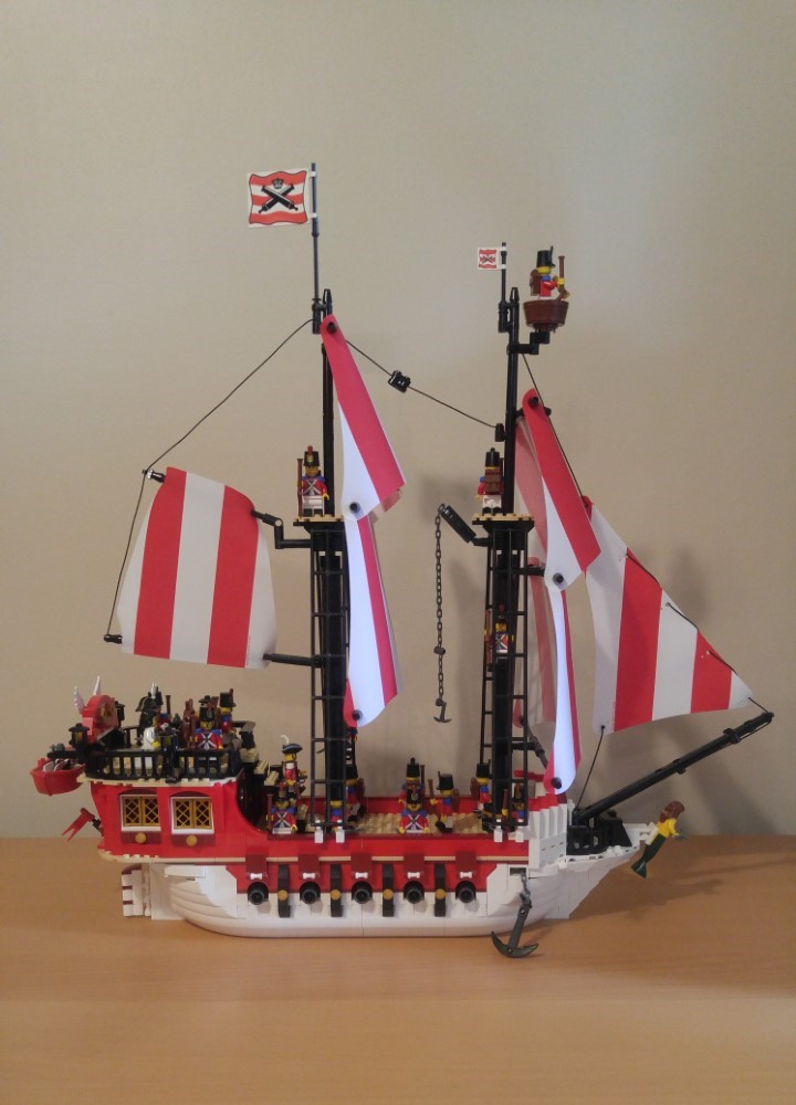 The Broadside of the Imperial Ship with cannons