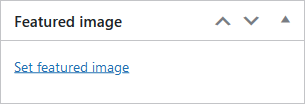 Screenshot of WordPress - Post - Set Featured Image