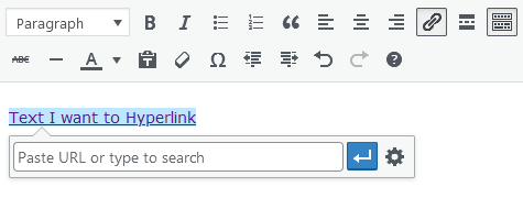 WordPress - Post - Content - Toolbar - Hypertext