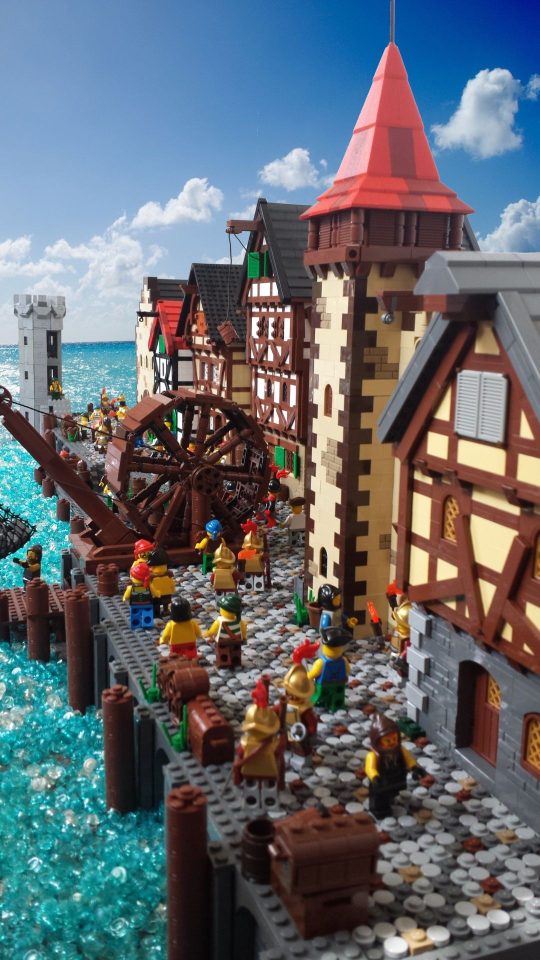 Colonial Harbor Scene from the east side