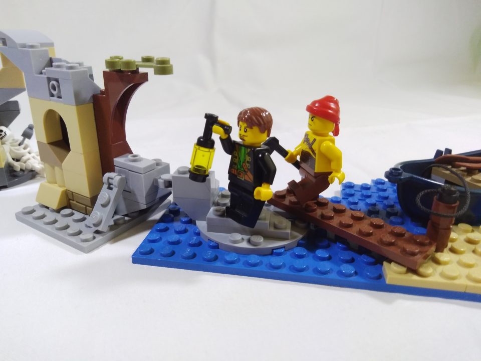 Two LEGO Pirate Minifigures at Treasure Cove
