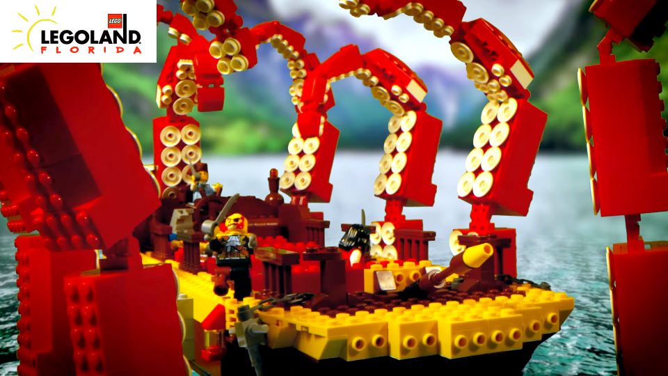 A LEGO Kraken attacks a ship