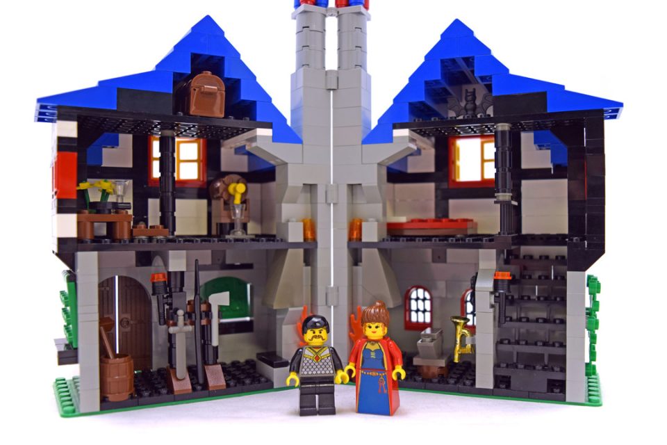 Interior of LEGO set 3739 Blacksmith Shop