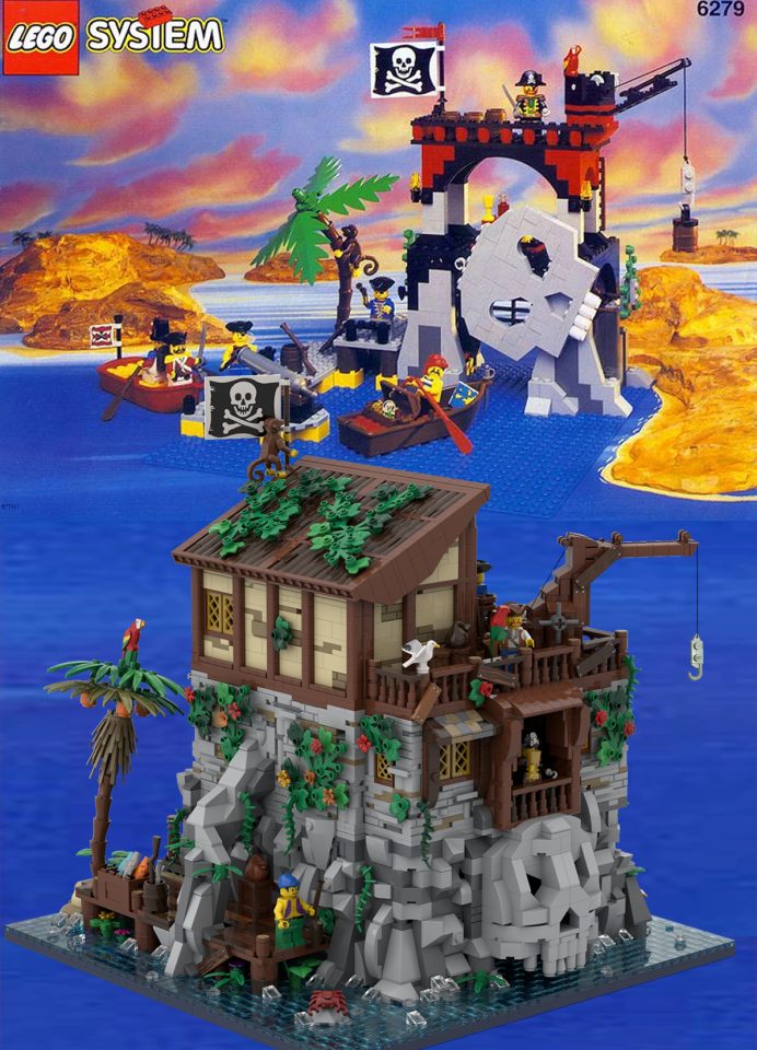 Comparison between LEGO 6279 Skull Island and The Redbeard’s house MOC