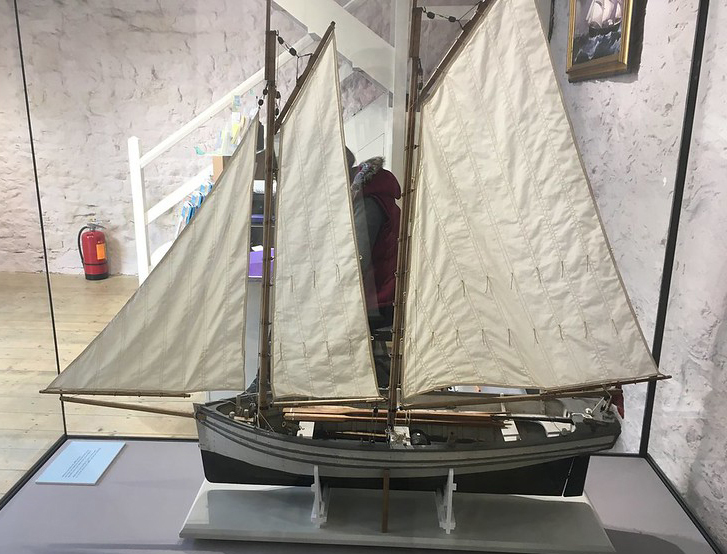 A model of the Peggy in Nautical Museum 