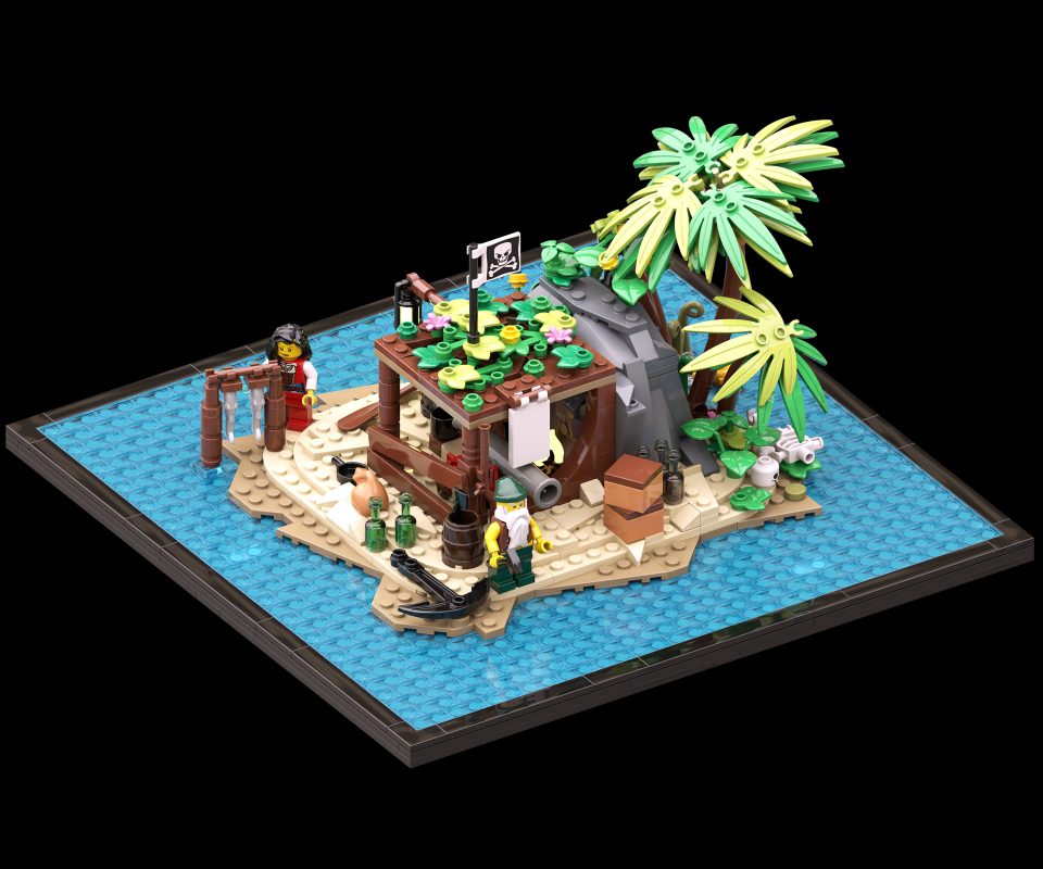 Front-left of 6260 Shipwreck Island Remake