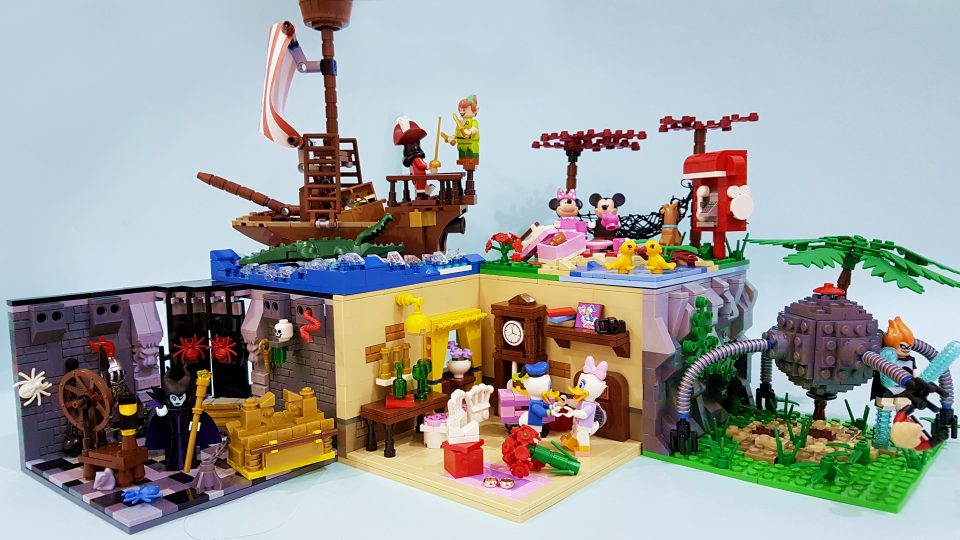A Display of LEGO Disney MOCs
