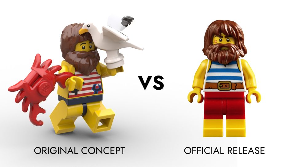 Ray the Castaway Minifigure - Original vs Release