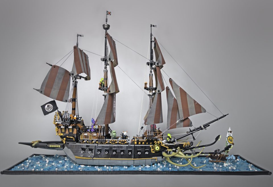 Broadside view of the ship