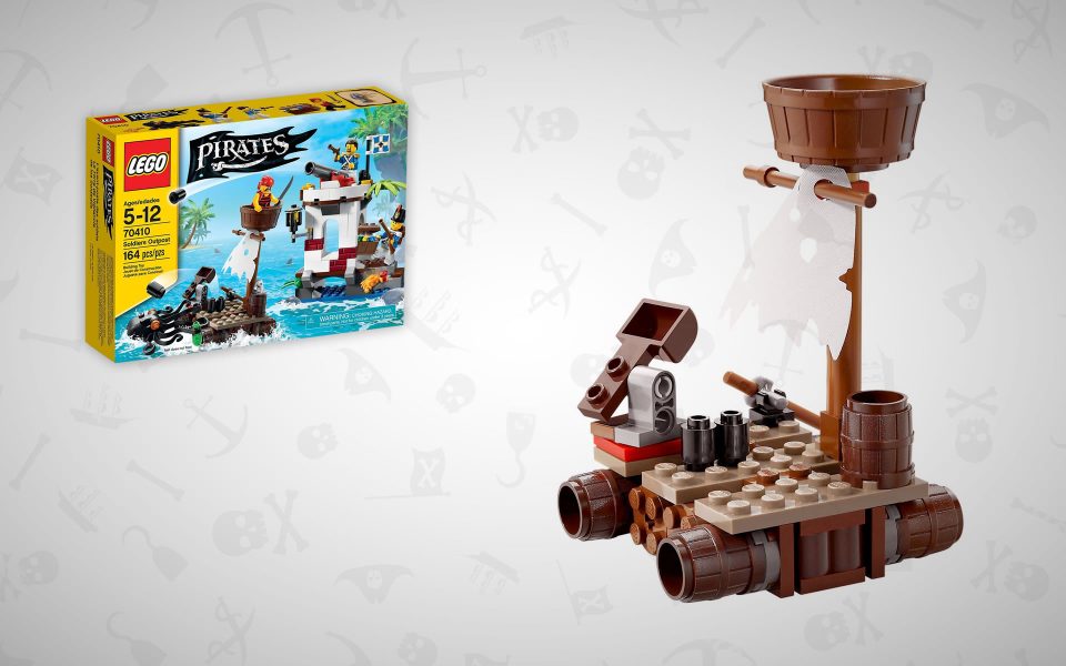 Click here to enlarge image Raft with sail from 70410 Soldier Outpost