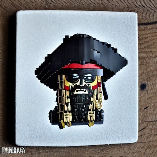 AI Art generated by Stable Diffusion prompt "Lego pirate dystopia dark acrylic"
