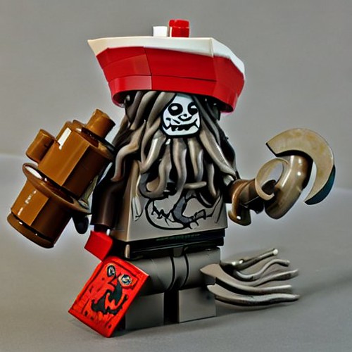 AI Art generated by Stable Diffusion prompt "lego kraken pirate"
