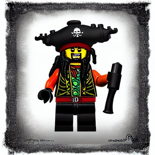 Prompt "lego kraken pirate impressionist" entered into Stable Diffusion
