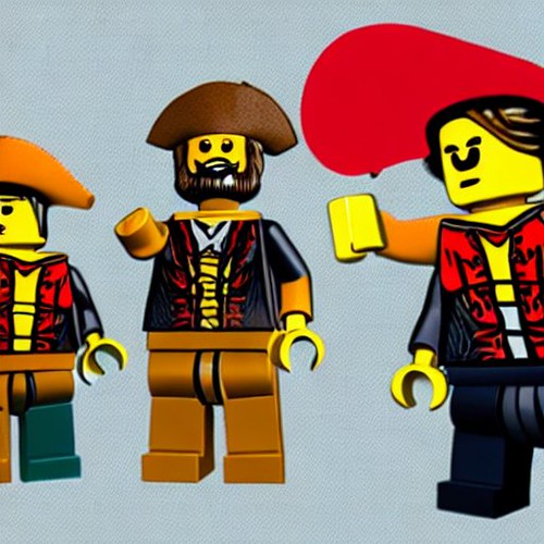 Prompt "lego pirate" entered into Stable Diffusion