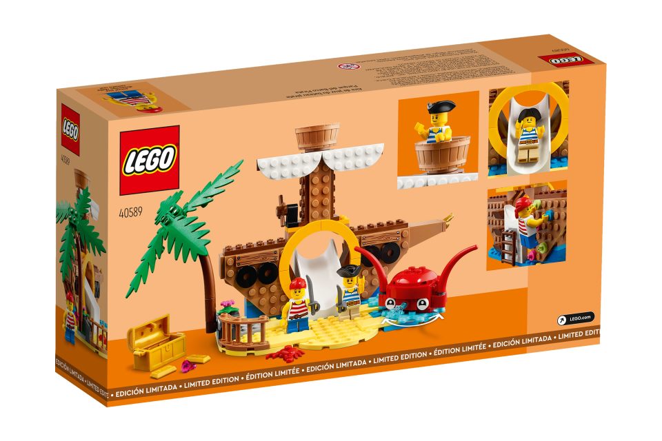 Back of the Box for 40589 Pirate Ship Playground