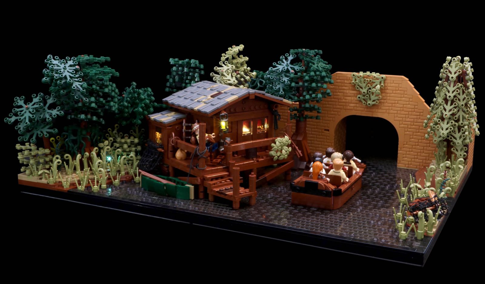 LEGO depiction of the Pirates of the Carribean Ride Disneyland - Blue Bayou