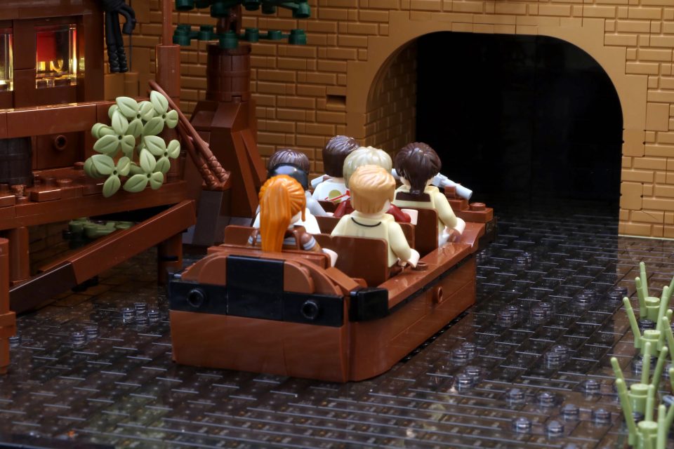 LEGO Depiction of tourist boat in the Pirates-of the Carribean Ride