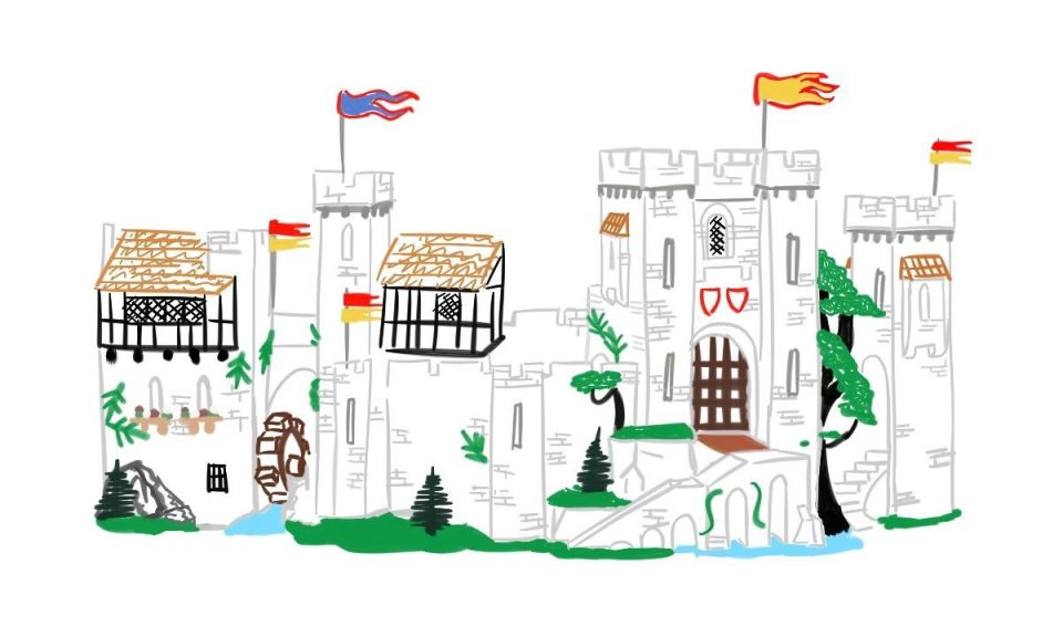 Sketch of 10305 Lion Knight's Castle