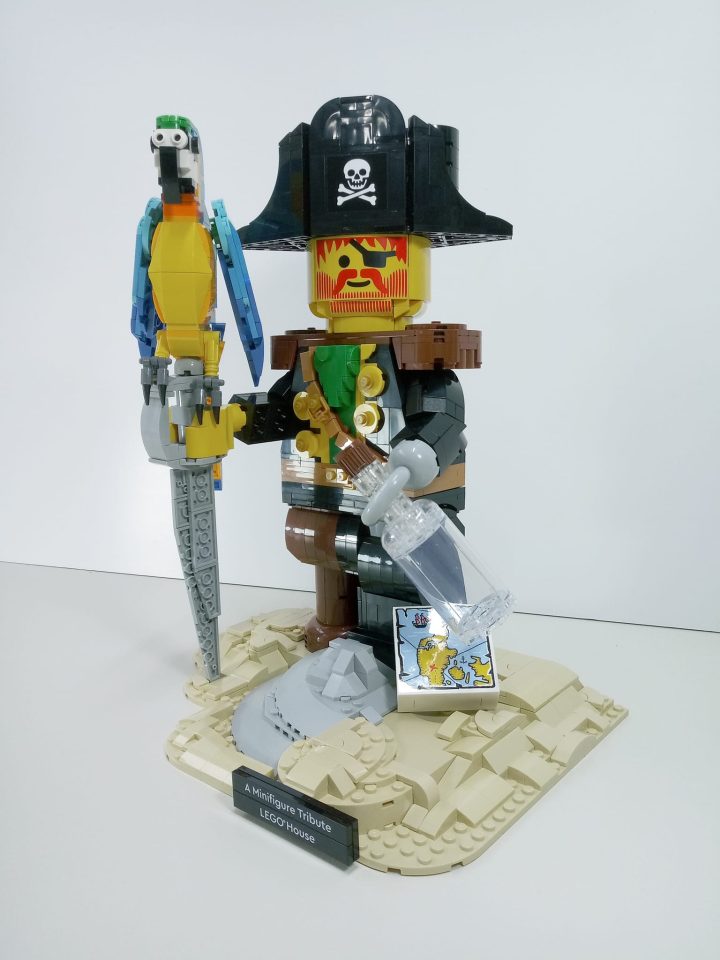 LEGO House Tribute Redbeard with Brick Built Parrot