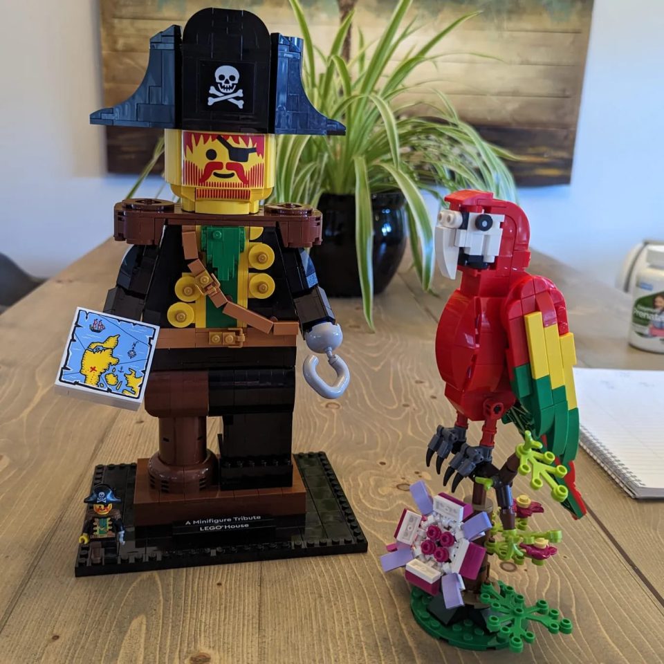 LEGO House Tribute Redbeard with Brick Built Parrot