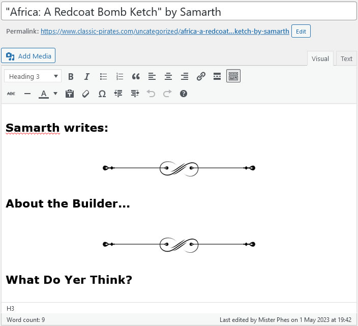 Staring a MOC Blog Post: Write Common Headings