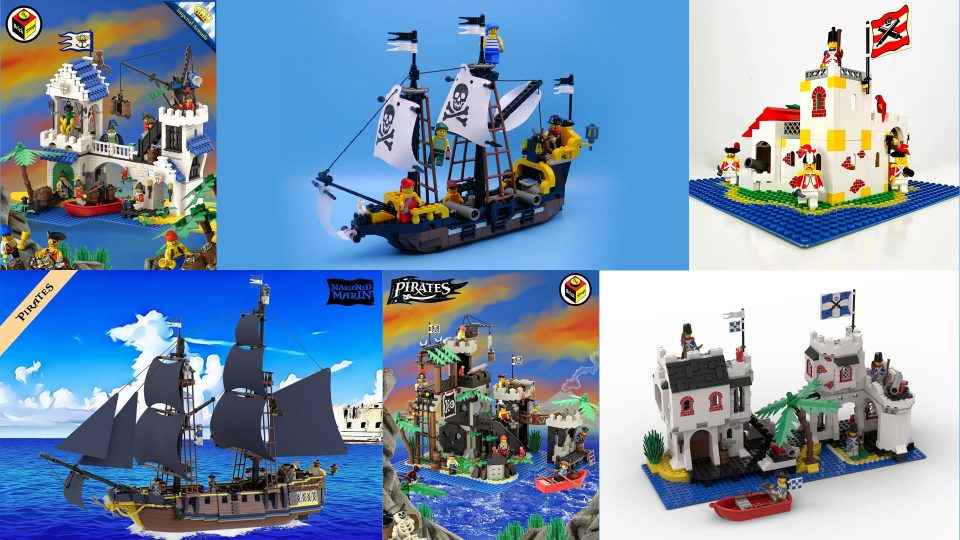 Examples of MOCs in the style of classic LEGO Pirate sets