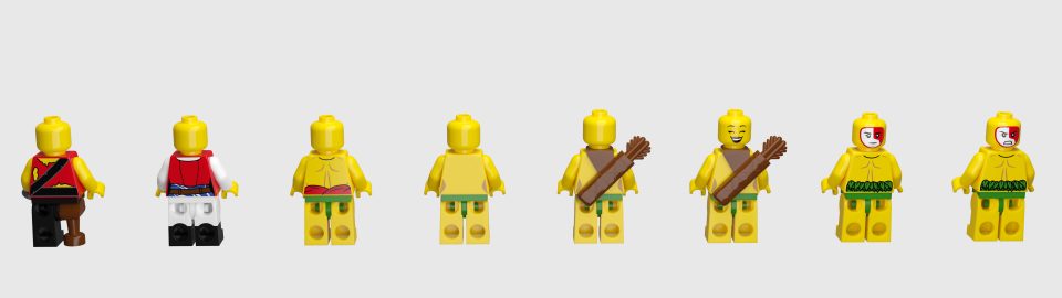 Enchanted Island Remake minifigures back view