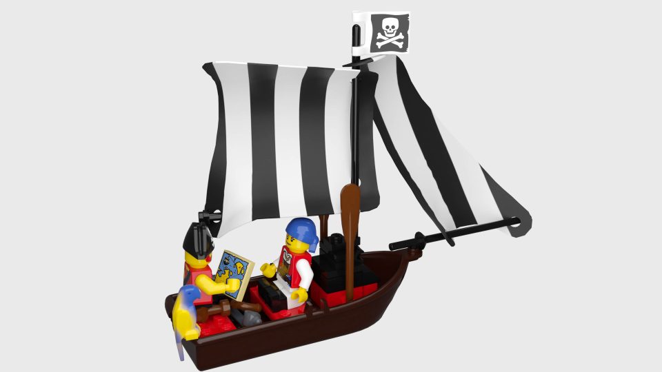 Enchanted Island Remake mini pirate ship