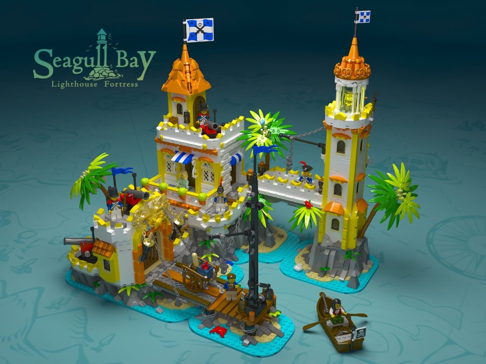 BrickLink Designer-Program Series 4 Submission: "Seagull Bay Lighthouse Imperial Fortress" by Delusion Brick