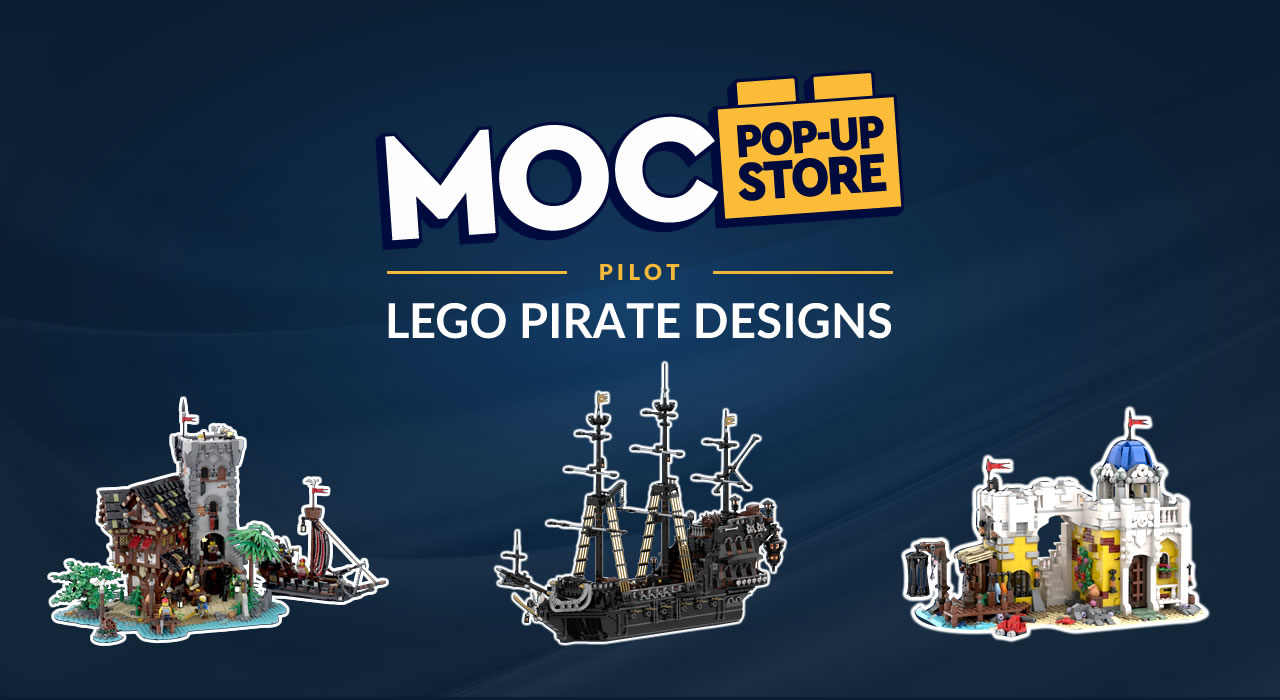 Pirate designs in the Bricklink Designer Program MOC Popup Store
