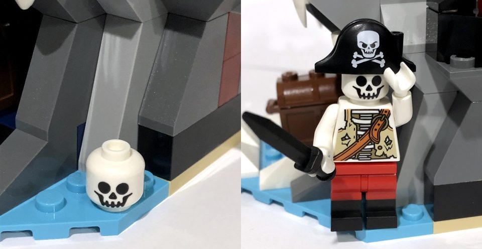 Skull versus the Build A Minifigure Pirate Skeleton by Charlie Winter
