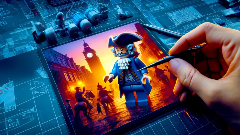 17th Century Noble Minifigure being 3D designed
