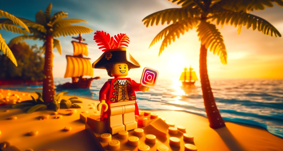 Imperial Guard holding Instagram icon